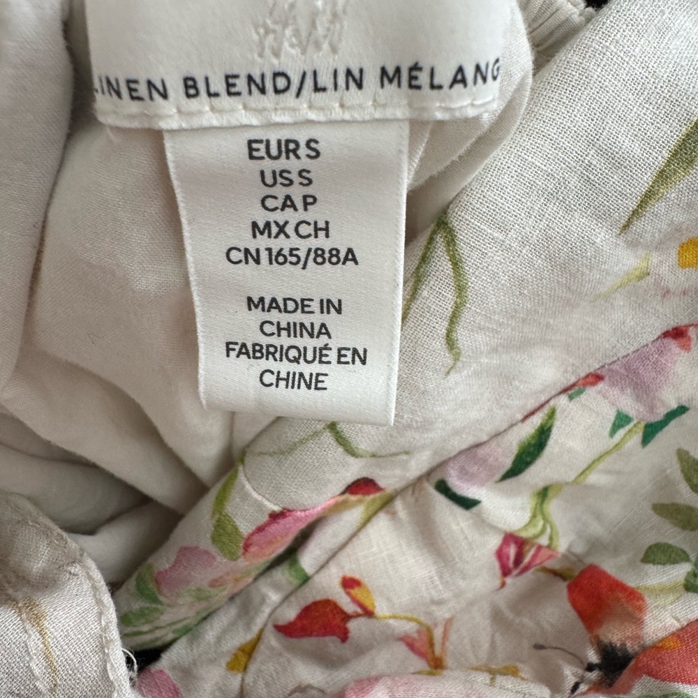 H&M Linen Blend Sweetheart MIDI dress - Picture 8 of 9